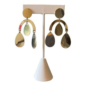 LOFT | Gold Toned Modern Chandelier Earrings